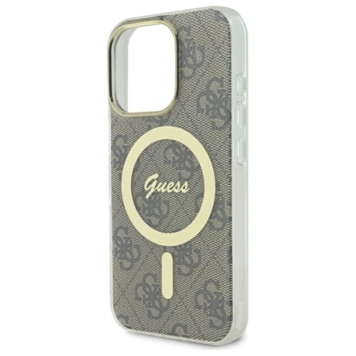 Etui Guess do Apple iPhone 16 Pro Max hardcase IML 4G MagSafe brązowy