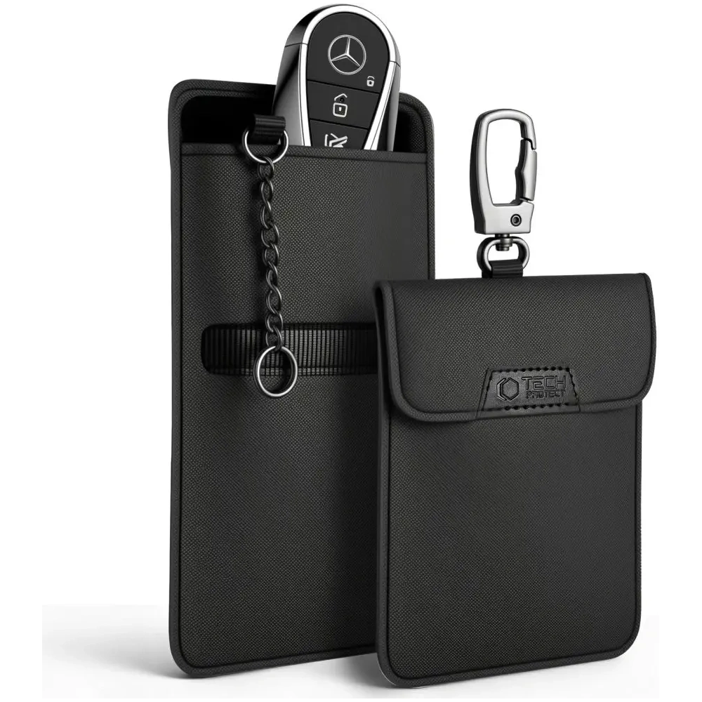 Klatka Faradaya Tech-Protect KLR400 Pouch Keyless RFID Signal Blocker Case Black