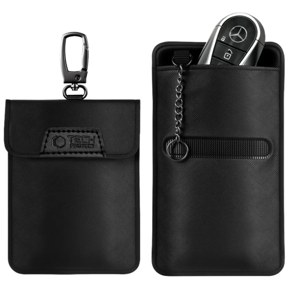 Klatka Faradaya Tech-Protect KLR400 Pouch Keyless RFID Signal Blocker Case Black