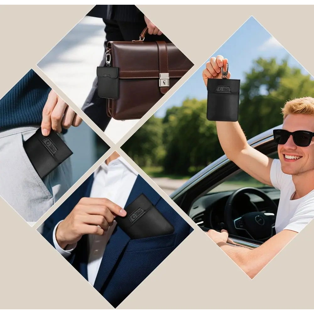 Klatka Faradaya Tech-Protect KLR400 Pouch Keyless RFID Signal Blocker Case Black