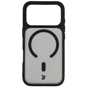 Etui z pierścieniem magnetycznym Bizon Case MatteO do Apple iPhone 17 Pro przydymione-czarne