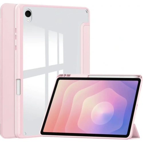 Etui z klapką Bizon Case Tab Clear Matt do Samsung Galaxy Tab S11 różowe