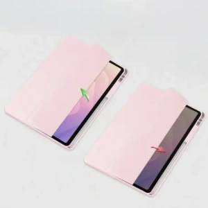 Etui z klapką Bizon Case Tab Clear Matt do Samsung Galaxy Tab S11 różowe