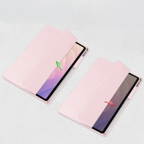 Etui z klapką Bizon Case Tab Clear Matt do Samsung Galaxy Tab S11 różowe