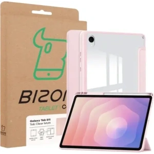 Etui z klapką Bizon Case Tab Clear Matt do Samsung Galaxy Tab S11 różowe