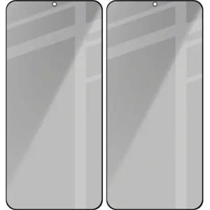 Prywatyzujące szkło hartowane Bizon Glass Edge Shadow Duo do Samsung Galaxy S25+ Plus / S24+ Plus przyciemniane z czarną ramką [2 PACK]