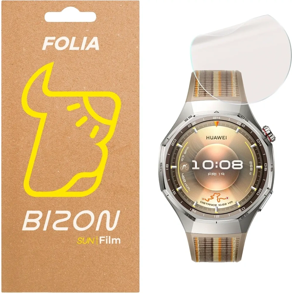 Folia matowa Bizon Glass Watch Film Sun do Huawei Watch GT6 Pro 46mm