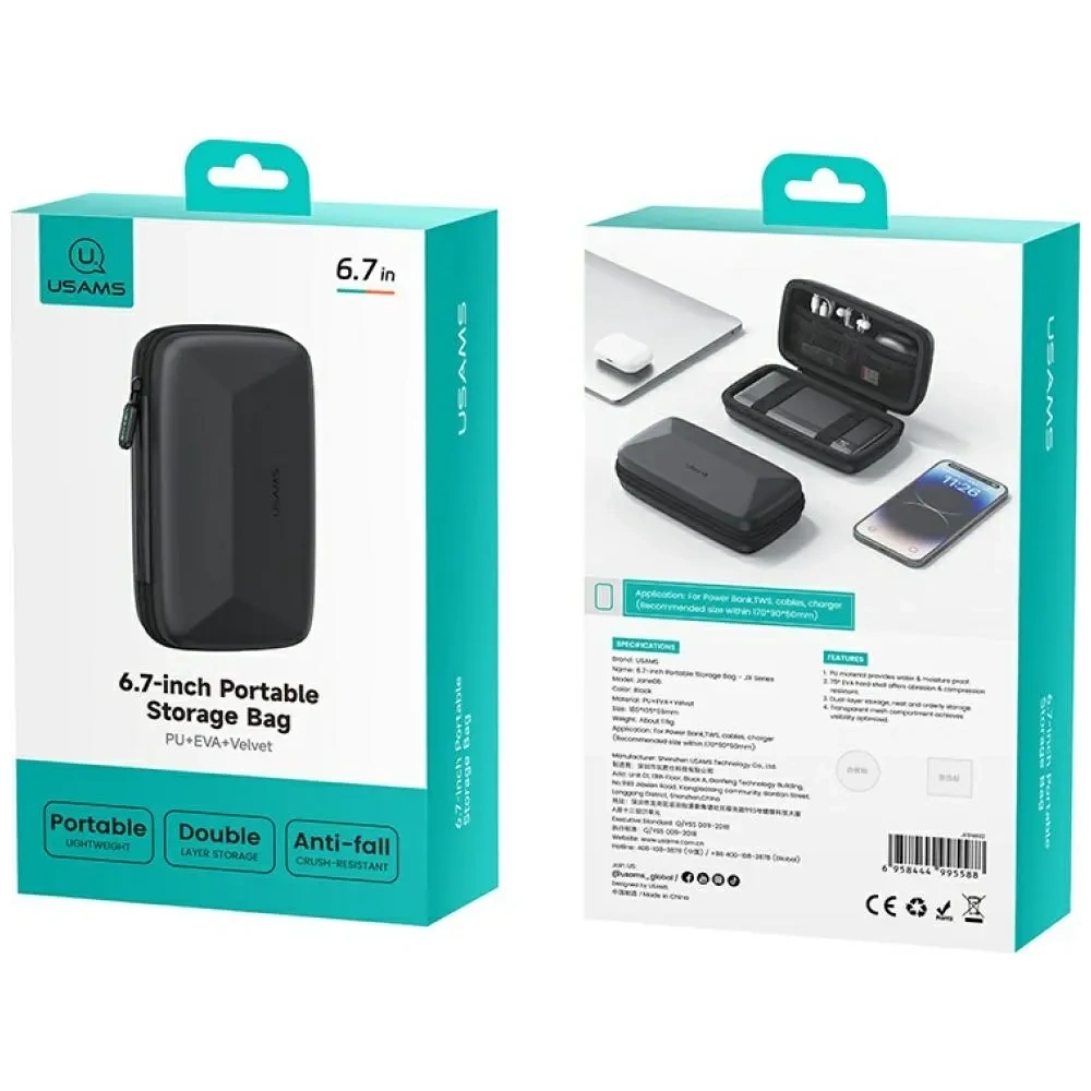 Etui / torba podróżna na akcesoria USAMS Series JX Jane06 czarny Etui / torba podróżna na akcesoria USAMS Series JX Jane06 czarny