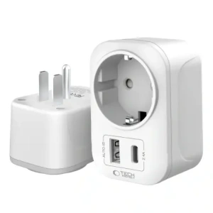 Adapter / przejściówka Tech-Protect TA100 Travel Adapter US / EU White