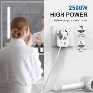 Adapter / przejściówka Tech-Protect TA100 Travel Adapter US / EU White