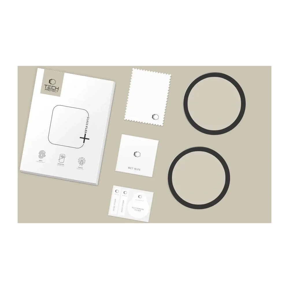 Szkło hybrydowe Tech-Protect Glass Flex+ do Garmin Venu 4 41mm Black [2 PACK]