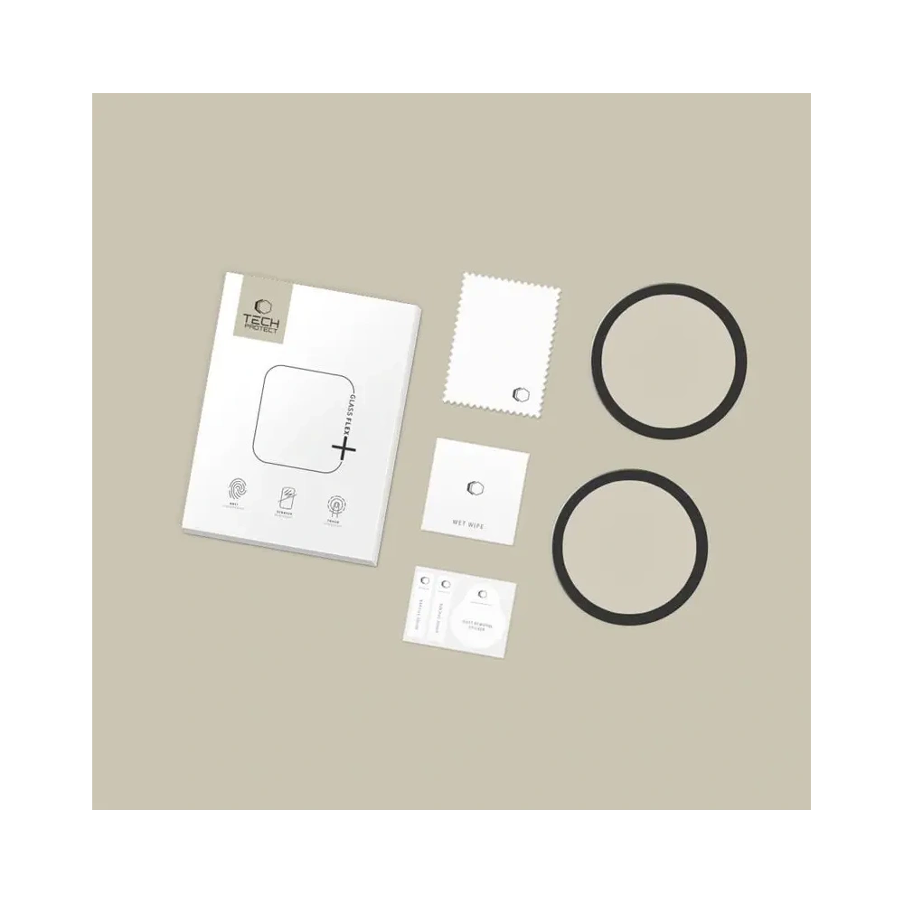 Szkło hybrydowe Tech-Protect Glass Flex+ do Garmin Venu 4 45mm Black [2 PACK]