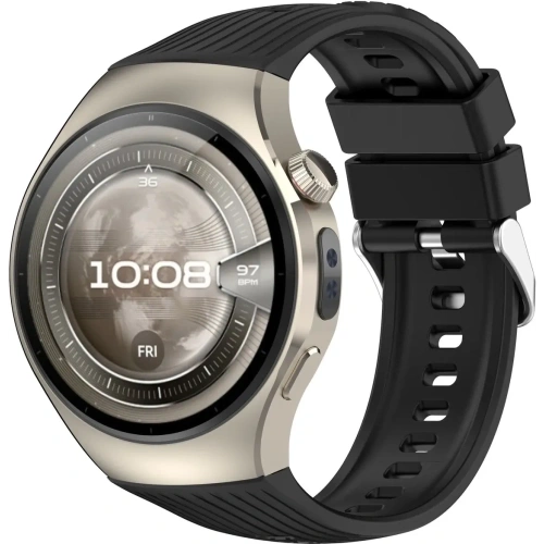 Silikonowy pasek Bizon Strap Watch Silicone T do Huawei Watch 5 46mm czarny