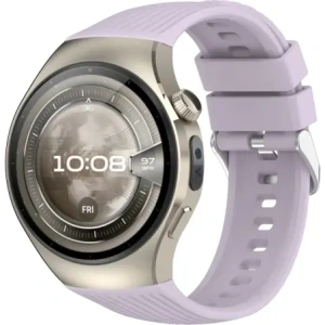 Silikonowy pasek Bizon Strap Watch Silicone T do Huawei Watch 5 46mm fioletowy