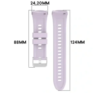 Silikonowy pasek Bizon Strap Watch Silicone T do Huawei Watch 5 46mm fioletowy