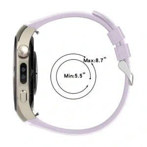 Silikonowy pasek Bizon Strap Watch Silicone T do Huawei Watch 5 46mm fioletowy