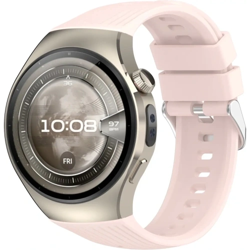 Silikonowy pasek Bizon Strap Watch Silicone T do Huawei Watch 5 46mm różowy