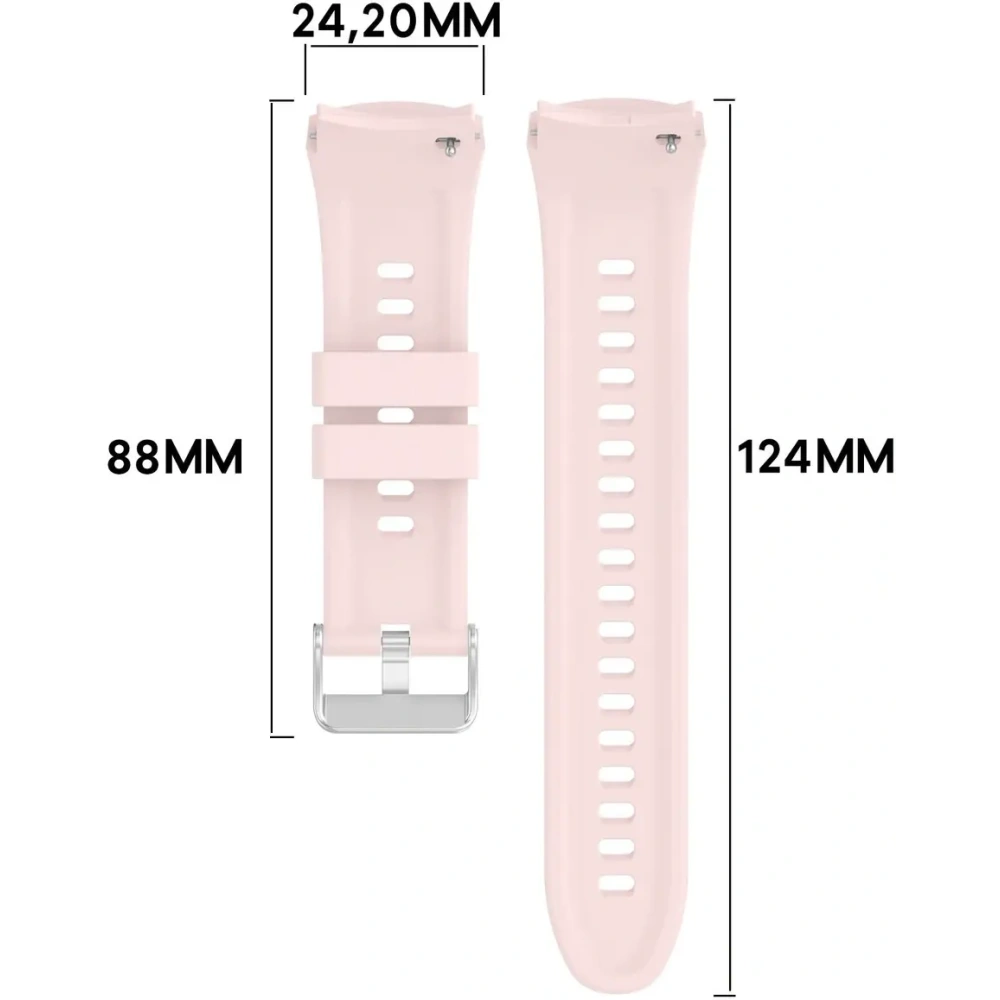 Silikonowy pasek Bizon Strap Watch Silicone T do Huawei Watch 5 46mm różowy