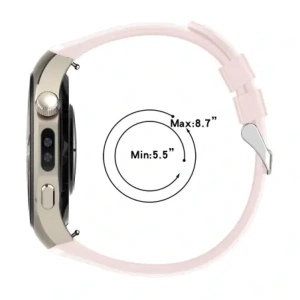 Silikonowy pasek Bizon Strap Watch Silicone T do Huawei Watch 5 46mm różowy