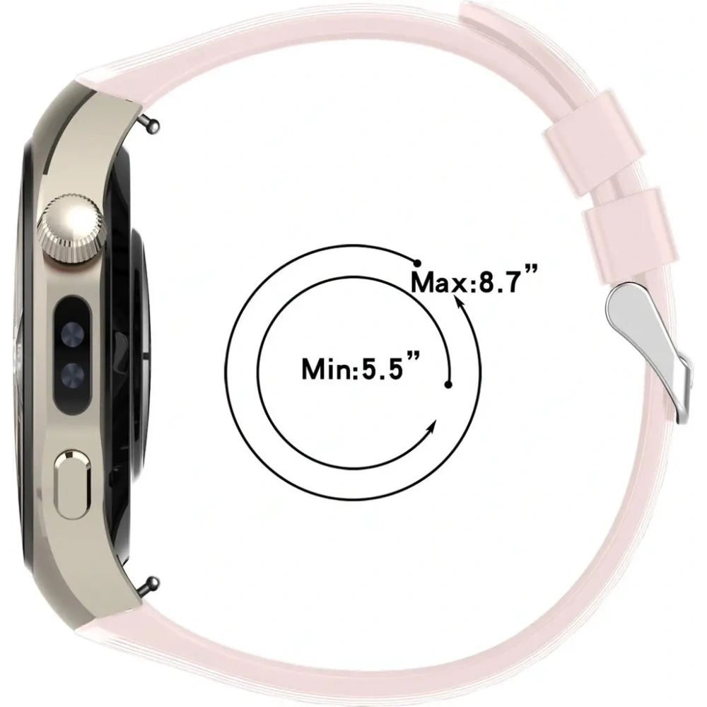 Silikonowy pasek Bizon Strap Watch Silicone T do Huawei Watch 5 46mm różowy