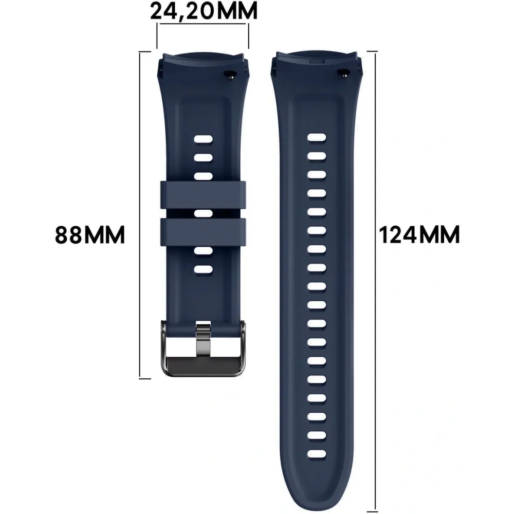 Silikonowy pasek Bizon Strap Watch Silicone T do Huawei Watch 5 46mm granatowy