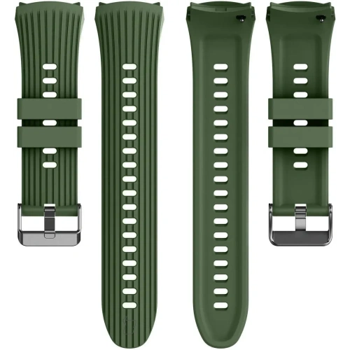 Silikonowy pasek Bizon Strap Watch Silicone T do Huawei Watch 5 46mm ciemnozielony