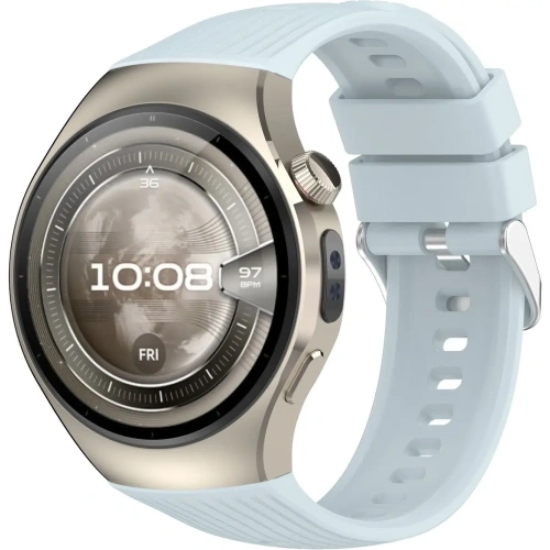 Silikonowy pasek Bizon Strap Watch Silicone T do Huawei Watch 5 46mm jasnoniebieski