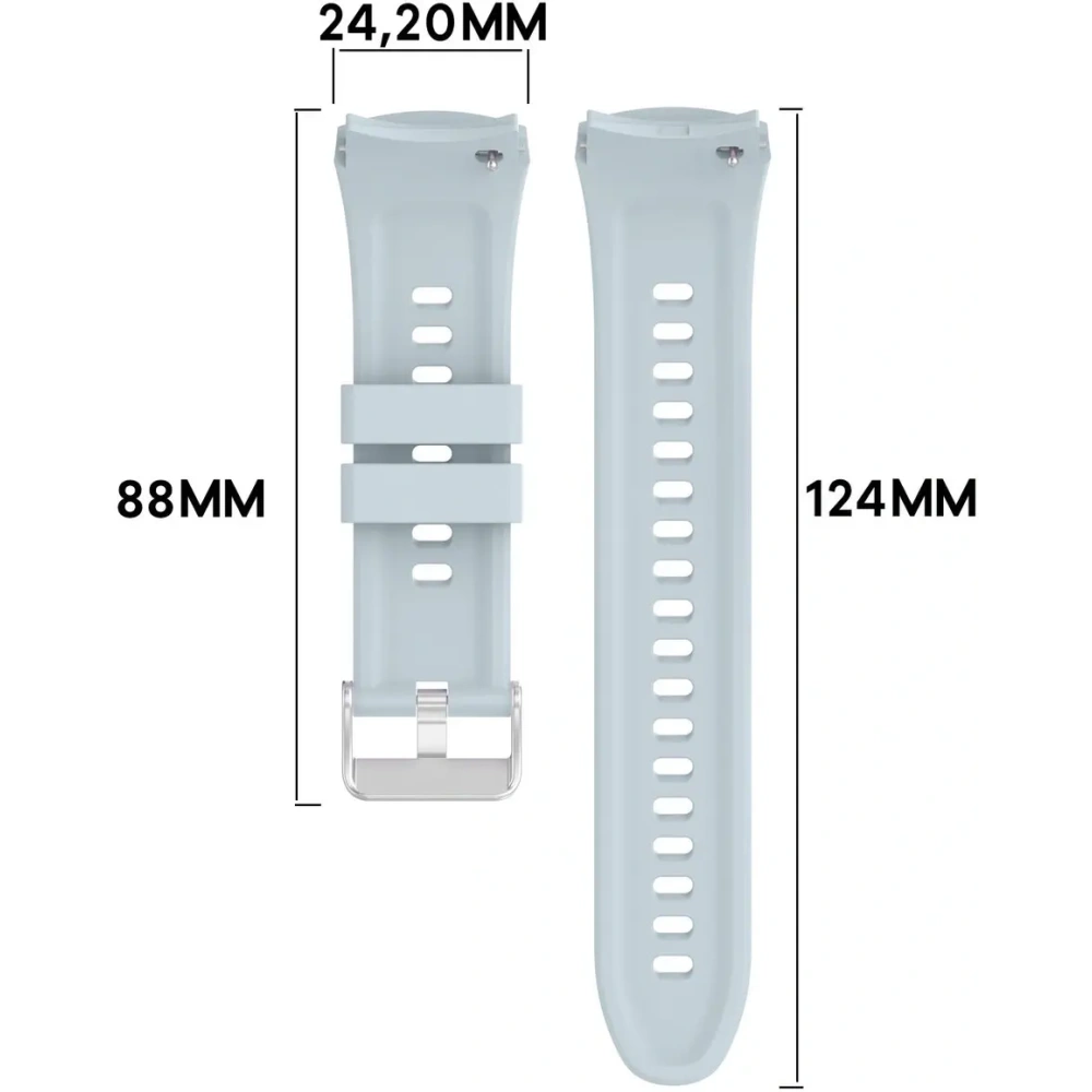 Silikonowy pasek Bizon Strap Watch Silicone T do Huawei Watch 5 46mm jasnoniebieski