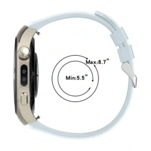 Silikonowy pasek Bizon Strap Watch Silicone T do Huawei Watch 5 46mm jasnoniebieski