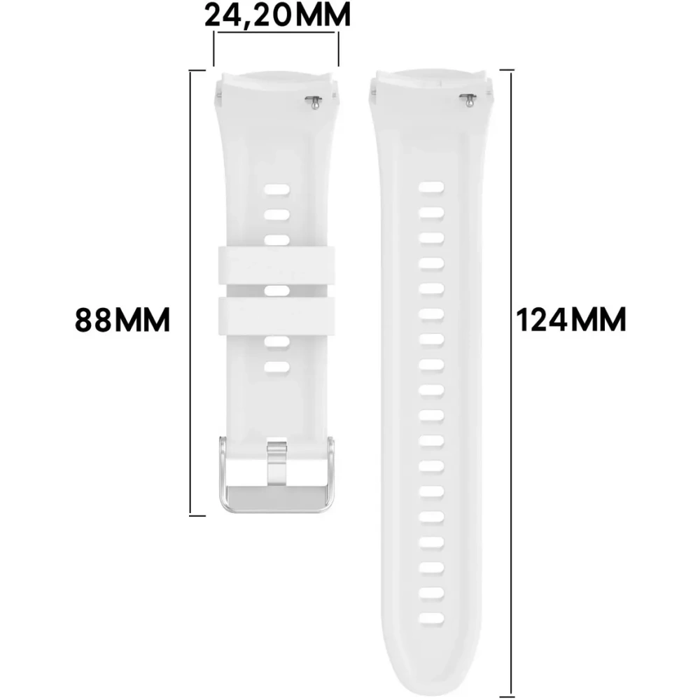 Silikonowy pasek Bizon Strap Watch Silicone T do Huawei Watch 5 46mm biały