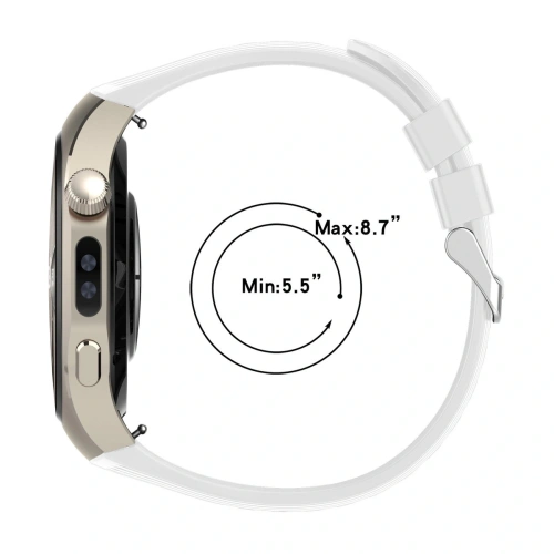 Silikonowy pasek Bizon Strap Watch Silicone T do Huawei Watch 5 46mm biały