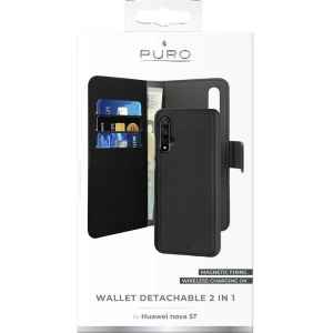 Hurtownia GSM - Etui PURO Wallet Odnímatelný 2w1 Huawei Nova 5T (černý) - PUR202BLK - {ean13} - Hurt