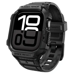 Etui z paskiem Spigen Rugged Armor Pro V2 do Apple Watch 10 / 11 42mm Matte Black