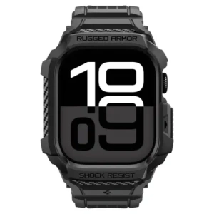 Etui z paskiem Spigen Rugged Armor Pro V2 do Apple Watch 10 / 11 42mm Matte Black