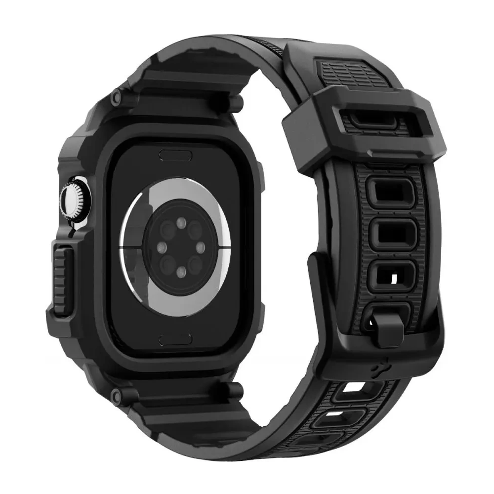 Etui z paskiem Spigen Rugged Armor Pro V2 do Apple Watch 10 / 11 42mm Matte Black Etui z paskiem Spigen Rugged Armor Pro V2 do Apple Watch 10 / 11 42mm Matte Black