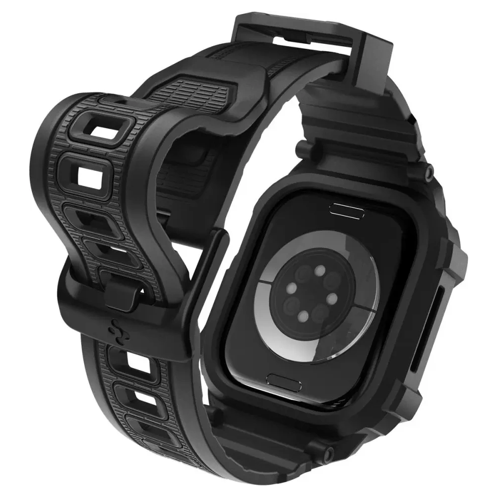 Etui z paskiem Spigen Rugged Armor Pro V2 do Apple Watch 10 / 11 42mm Matte Black Etui z paskiem Spigen Rugged Armor Pro V2 do Apple Watch 10 / 11 42mm Matte Black