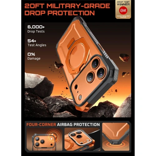 Etui Supcase Unicorn Beetle Grip Mag MagSafe do Apple iPhone 17 Pro Clear/coral