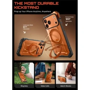 Etui Supcase Unicorn Beetle Grip Mag MagSafe do Apple iPhone 17 Pro Clear/coral Etui Supcase Unicorn Beetle Grip Mag MagSafe do Apple iPhone 17 Pro Clear/coral