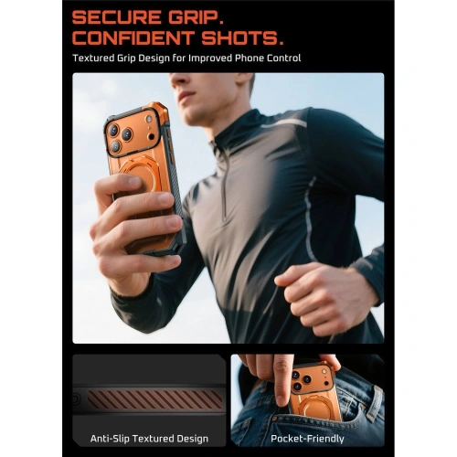 Etui Supcase Unicorn Beetle Grip Mag MagSafe do Apple iPhone 17 Pro Clear/coral