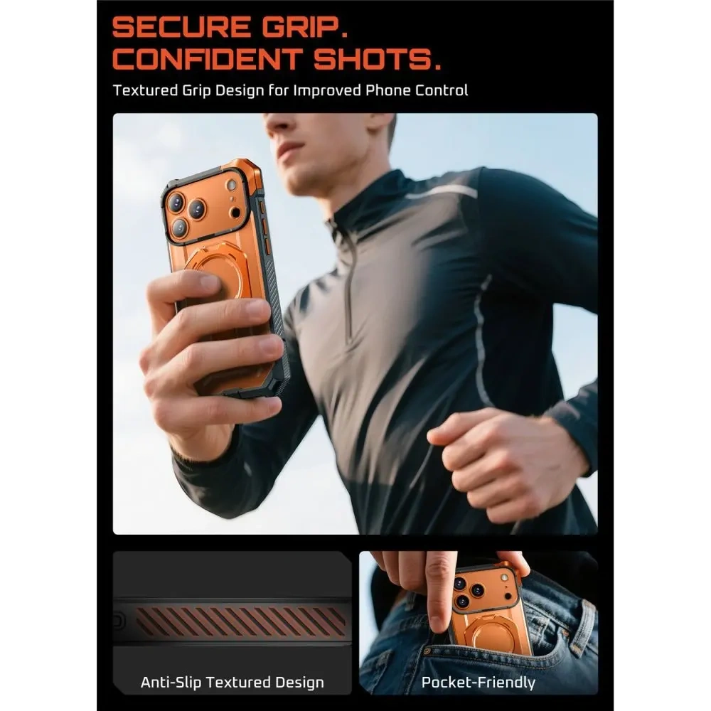 Etui Supcase Unicorn Beetle Grip Mag MagSafe do Apple iPhone 17 Pro Clear/coral Etui Supcase Unicorn Beetle Grip Mag MagSafe do Apple iPhone 17 Pro Clear/coral