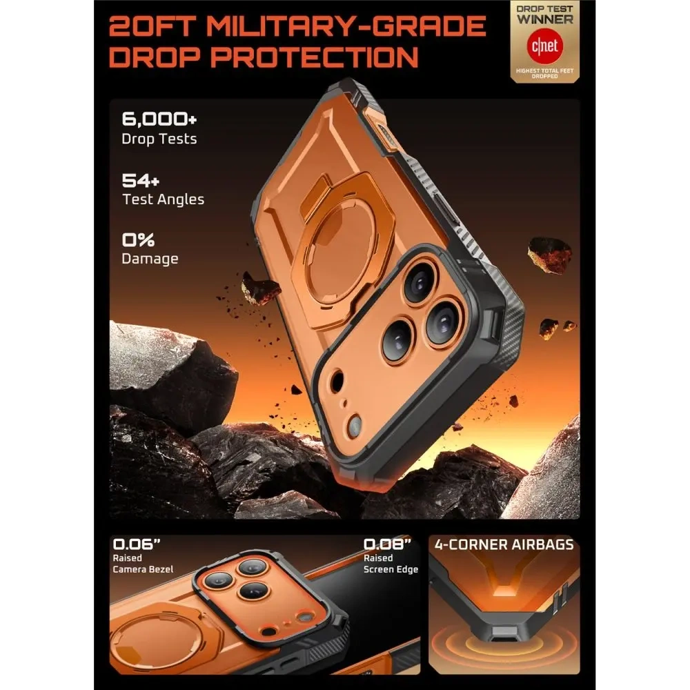 Etui Supcase Unicorn Beetle Grip Pro Mag MagSafe do Apple iPhone 17 Pro Clear/coral Etui Supcase Unicorn Beetle Grip Pro Mag MagSafe do Apple iPhone 17 Pro Clear/coral