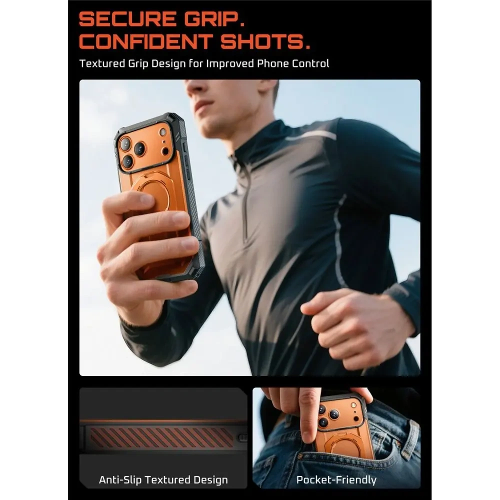 Etui Supcase Unicorn Beetle Grip Pro Mag MagSafe do Apple iPhone 17 Pro Clear/coral Etui Supcase Unicorn Beetle Grip Pro Mag MagSafe do Apple iPhone 17 Pro Clear/coral