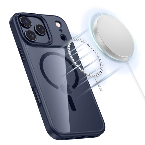 Etui Tech-Protect Magmat MagSafe do Apple iPhone 17 Pro Max Deep Blue/clear