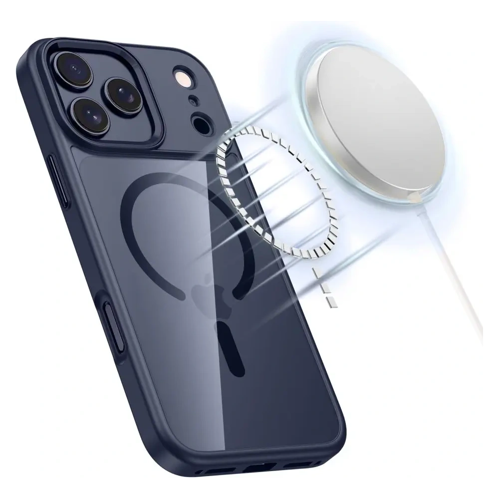 Etui Tech-Protect Magmat MagSafe do Apple iPhone 17 Pro Max Deep Blue/clear