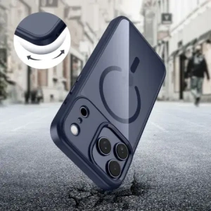 Etui Tech-Protect Magmat MagSafe do Apple iPhone 17 Pro Max Deep Blue/clear