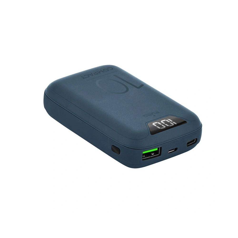 Hurtownia GSM - Powerbanka PURO Compact 10000mAh, USB-A, USB-C, 15 W LED (modrá) - PUR206BLU - {ean13} - Hurt