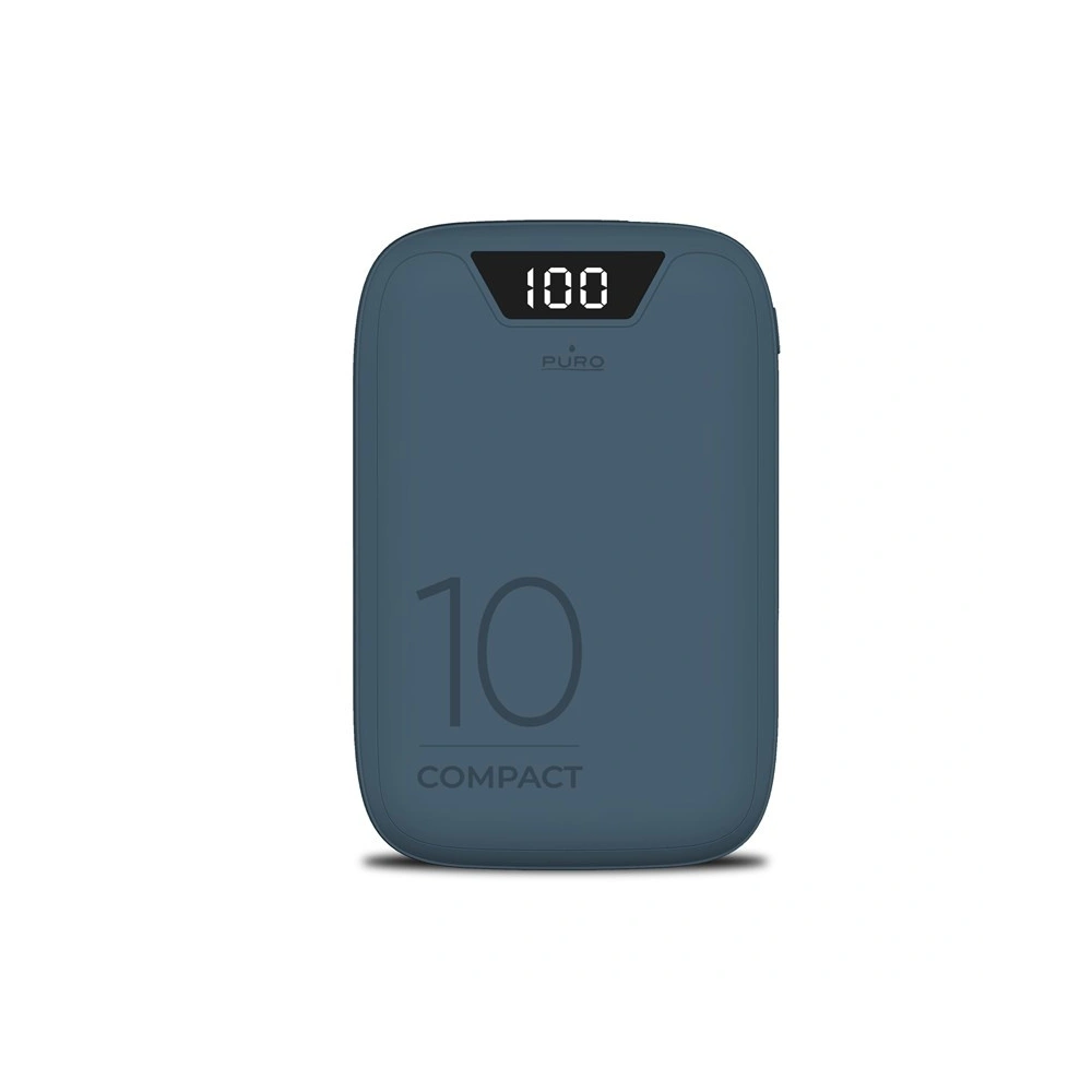 Hurtownia GSM - Powerbanka PURO Compact 10000mAh, USB-A, USB-C, 15 W LED (modrá) - PUR206BLU - {ean13} - Hurt