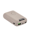 Powerbank PURO Compact 10000mAh, USB-A, USB-C, 15 W LED (Dove Grey)