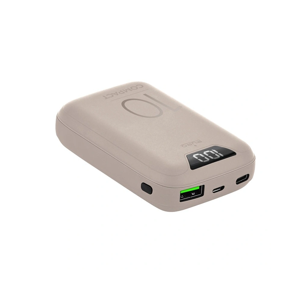 Hurtownia GSM - Powerbank PURO Compact 10000mAh, USB-A, USB-C, 15 W LED (Holubičí šedá) - PUR207GRY - {ean13} - Hurt