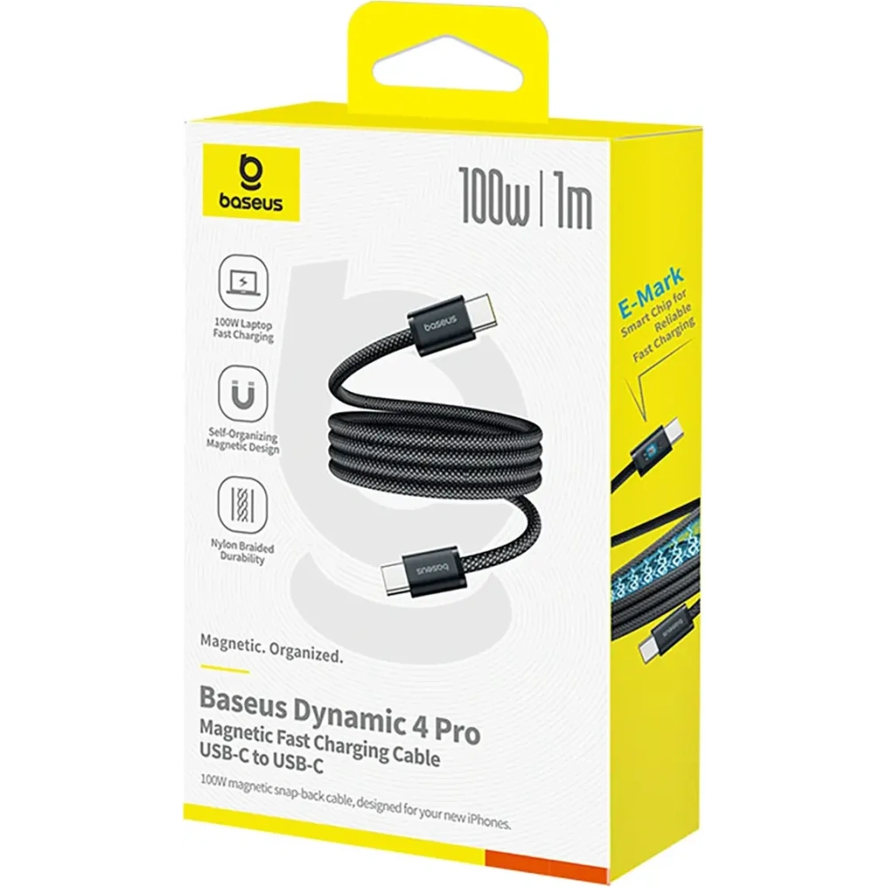 Kabel Baseus Dynamic 4 Pro Fast USB-C do USB-C 100W 1m czarny Kabel Baseus Dynamic 4 Pro Fast USB-C do USB-C 100W 1m czarny